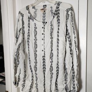 NYC Hydraulic Denim 3x Blouse NWT